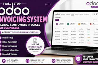 setup odoo invoicing system, billing, and automate invoices for business