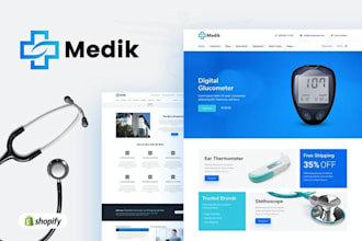 design medical equipment shopify store and medical supplies website
