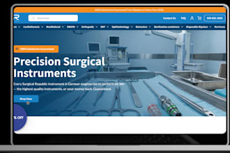 design medical equipment shopify store surgical equipment website