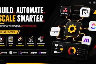 build and automate asana, notion, clickup workflows and crm systems