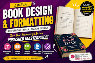 do amazon KDP ebook and paperback formatting professionally