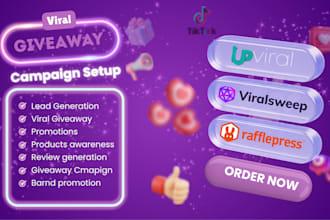 setup giveaway campaign on gleam upviral viralsweep