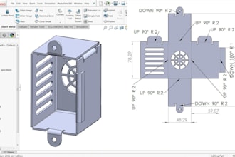 do 3d mechanical cad design for cnc machining, sheet metal and technical drawing