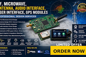 design rf, microwave, antenna, gps modules, audio and embedded UI UX systems