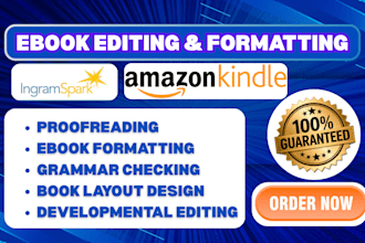 proofread, edit and format ebook on amazon kindle barnes and nobles to publish