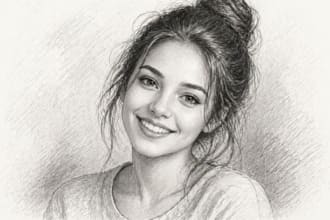 draw a realistic pencil sketch from your photo