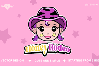 design a cute mascot logo for your brand