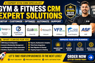 setup gym fitness CRM keepme gymsales club os intouch vfpnext lead dolphin asf