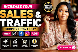 boost your shopify esty ebay sales and traffic via tiktok facebook instagram ads