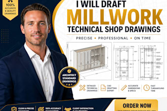 draft millwork technical shop drawings