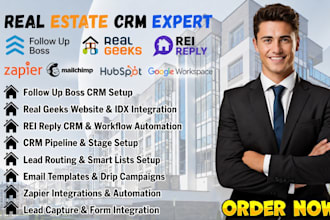 setup follow up boss real geeks crm pipeline rei reply website idx integration