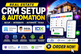 set up follow up boss real geeks crm idx website drip automation CRM automation