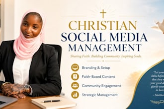 manage your christian social media, setup, branding and manager