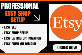 setup etsy shop etsy print on demand store setup etsy store esty pod seo listing