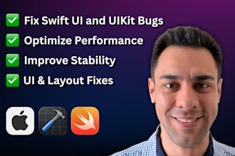 fix ios app bugs, UI issues in swiftui, uikit and xcode