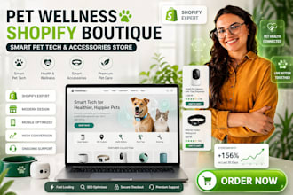 design your shopify pet wellness tech and smart accessory store