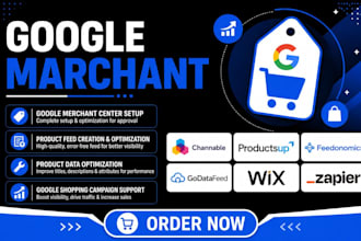 setup google marchant channable productsup feedonomics godatafeed wix zapier