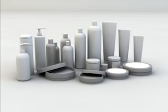 3d cad rigid box, supplement bottle cosmetic packaging design for manufacturing