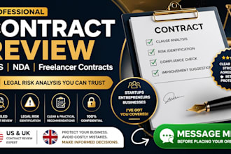 review saas nda and freelancer contracts with legal risk analysis