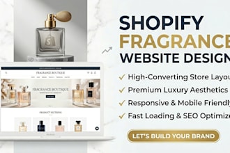 design a luxury perfume shopify store fragrance website