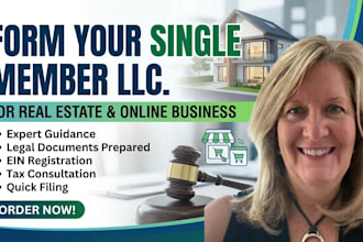 form a single member llc for real estate and online business