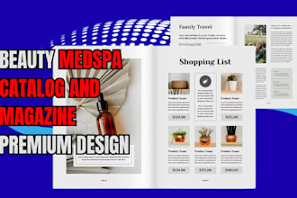 design beauty product catalog, medspa lookbook spa price list catalogue booklet