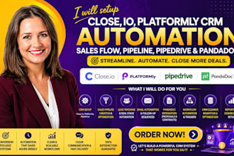 setup close io platformly crm automation sales flow pipeline pipedrive pandadoc