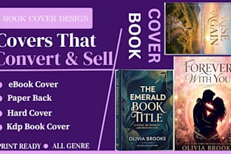 do book cover design, ebook cover, hard cover, kdp book cover