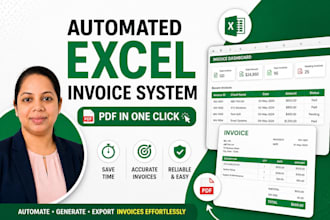 create automated excel invoicing system with PDF generation