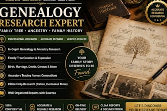 do genealogy research, family tree, ancestry and family history research