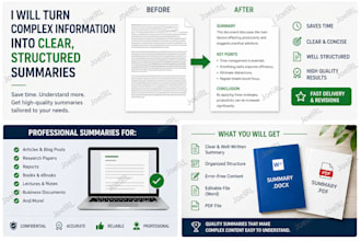 create clear and professional summaries, reports and documents