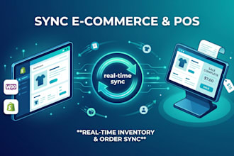 sync your woocommerce or shopify store with pos in real time