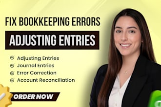 fix quickbooks bookkeeping errors with adjusting entries and journal corrections