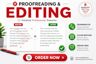 proofread and edit your document for grammar clarity and flow