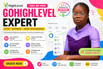 be gohighlevel expert to setup highlevel website ghl funnel workflow automation