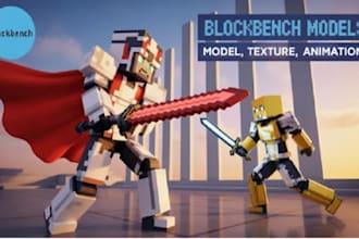 create custom minecraft blockbench models, mobs and animations