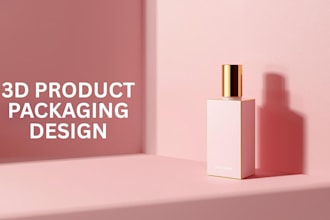 create product packaging design and 3d packaging mockups for your brand