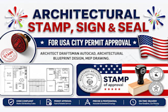 review architectural stamp solar permit drawing for USA building regulation