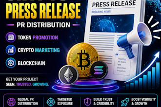 crypto press release pr distribution token promotion crypto marketing blockchain