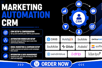 drib hubspot bubble ontraport bubble glide adalo softr sendinblue drip klaviyo