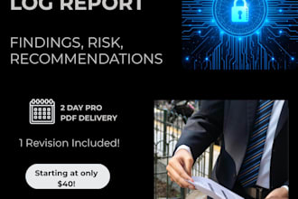 review your logs and provide a cybersecurity report