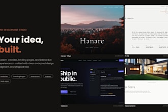 build a custom interactive website or landing page