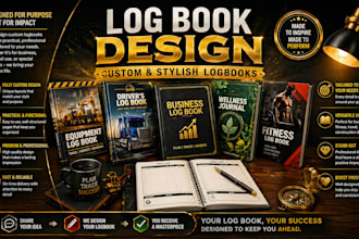 design professional logbook interiors for KDP and print