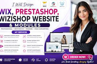 design wizishop prestashop wix design responsive website module web designers