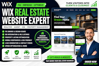 fix wix real estate realtor agent idx property management business website