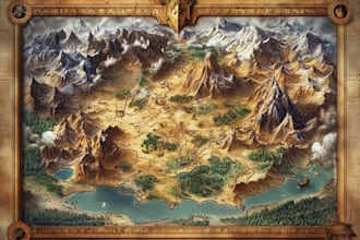 create your fantasy map illustration for your project