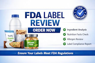 review your fda food label for compliance and accuracy