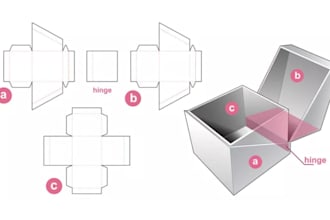 create print ready shipping box dieline for ecommerce packaging
