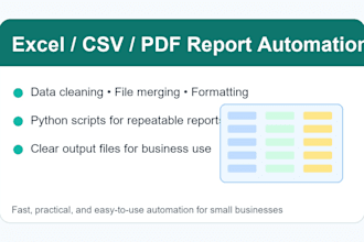 automate your excel, CSV and PDF data reports