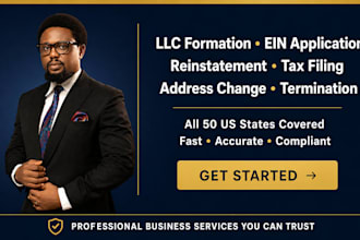 do llc formation, llc reinstatement, ein application and llc address change